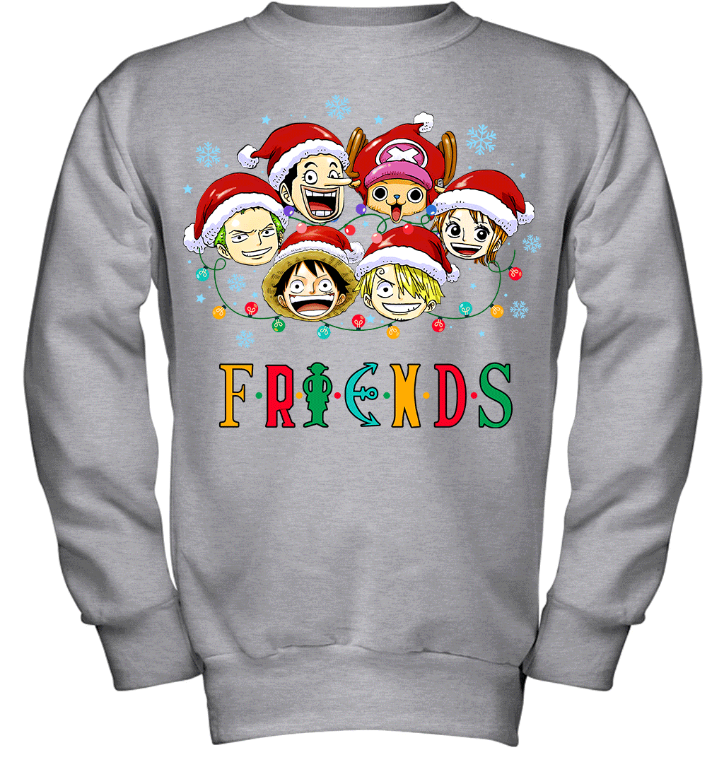 One Piece Christmas FRIENDS - Straw Hat Crew Holiday Edition Graphic T-shirt