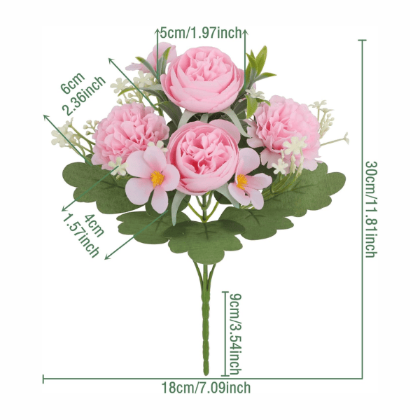 6 Color Rose Peony Artificial Flowers