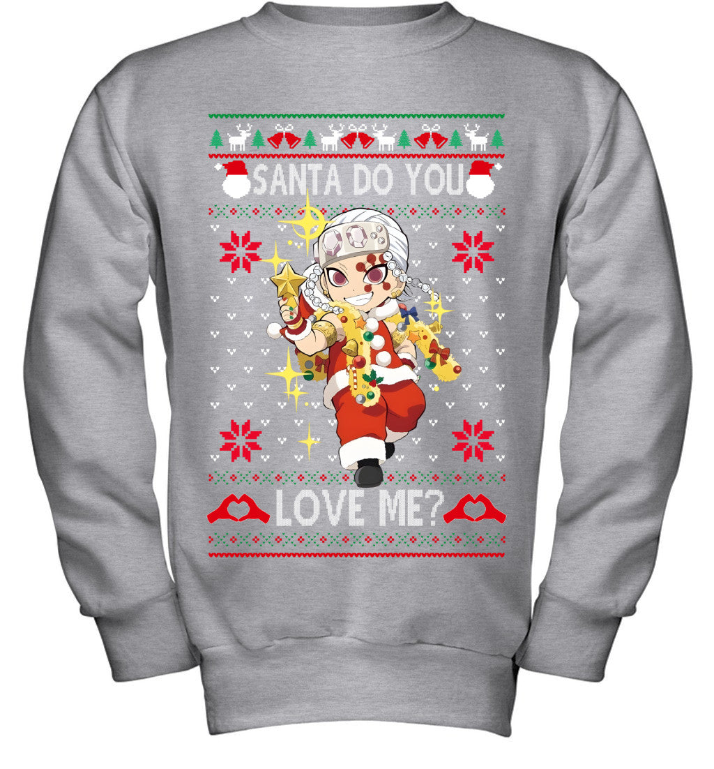 Tengen Uzui Demon Slayer Santa Do You Love Me Ugly Christmas T-Shirt