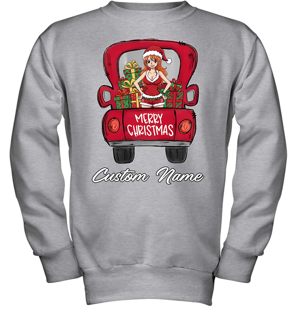 One Piece Nami Merry Christmas Personalized Graphic T-shirt