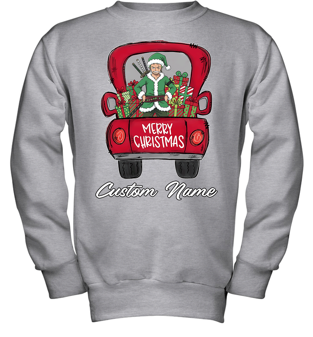 One Piece Roronoa Zoro Merry Christmas Personalized Graphic T-shirt