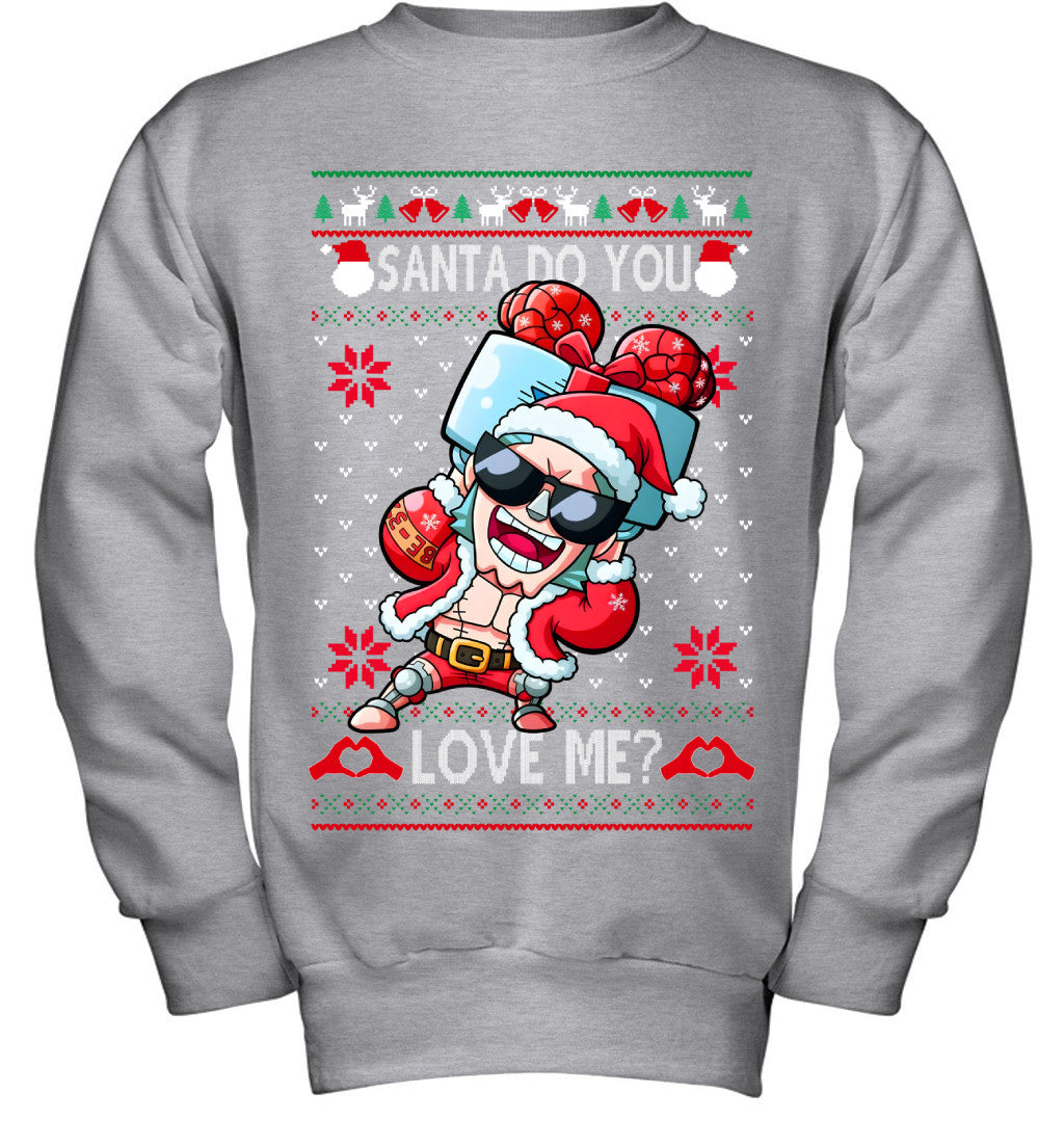 "Cyborg" Franky One Piece Santa Do You Love Me Ugly Christmas T-Shirt