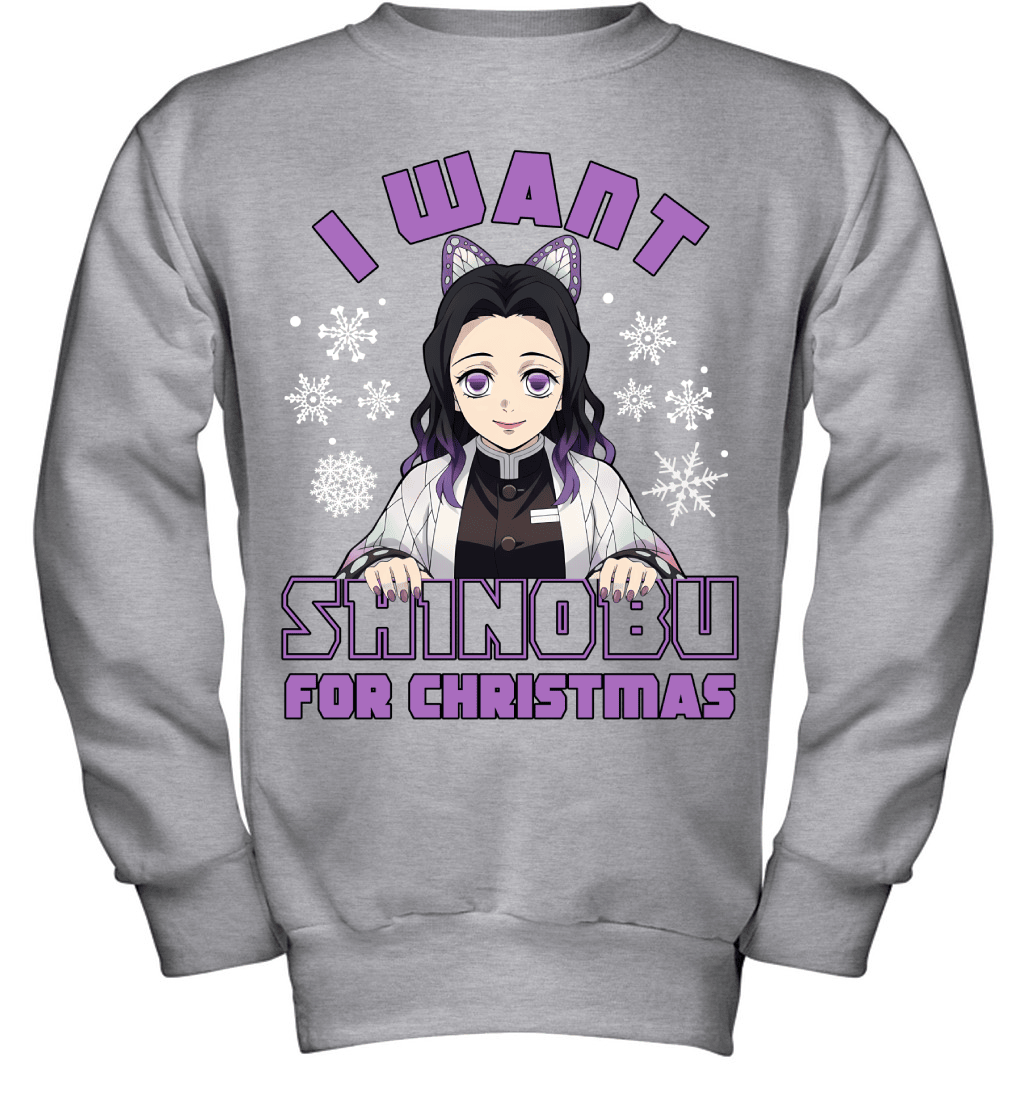 Kochou Shinobu Demon Slayer I Want Shinobu For Christmas T-shirt
