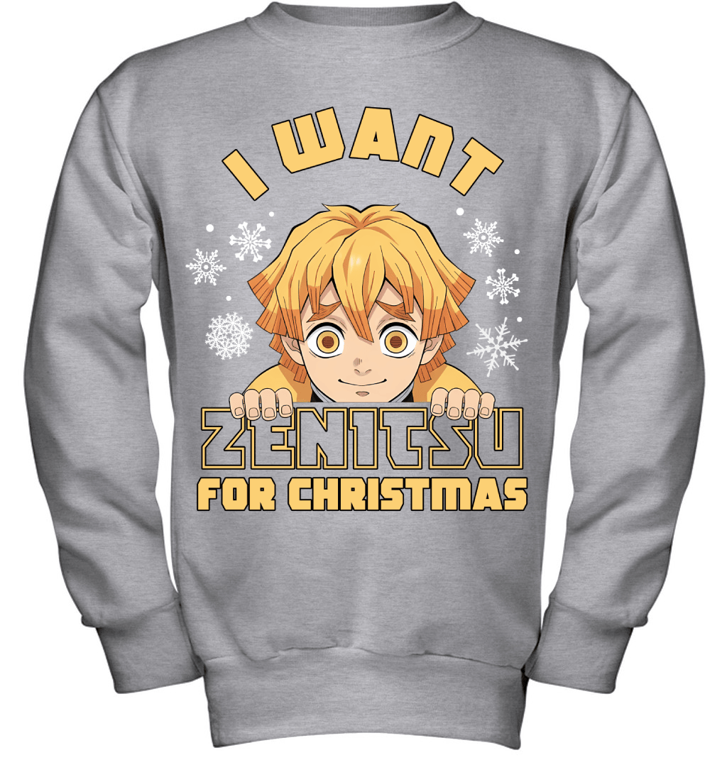 Zenitsu Agatsuma Demon Slayer I Want Zenitsu For Christmas T-shirt
