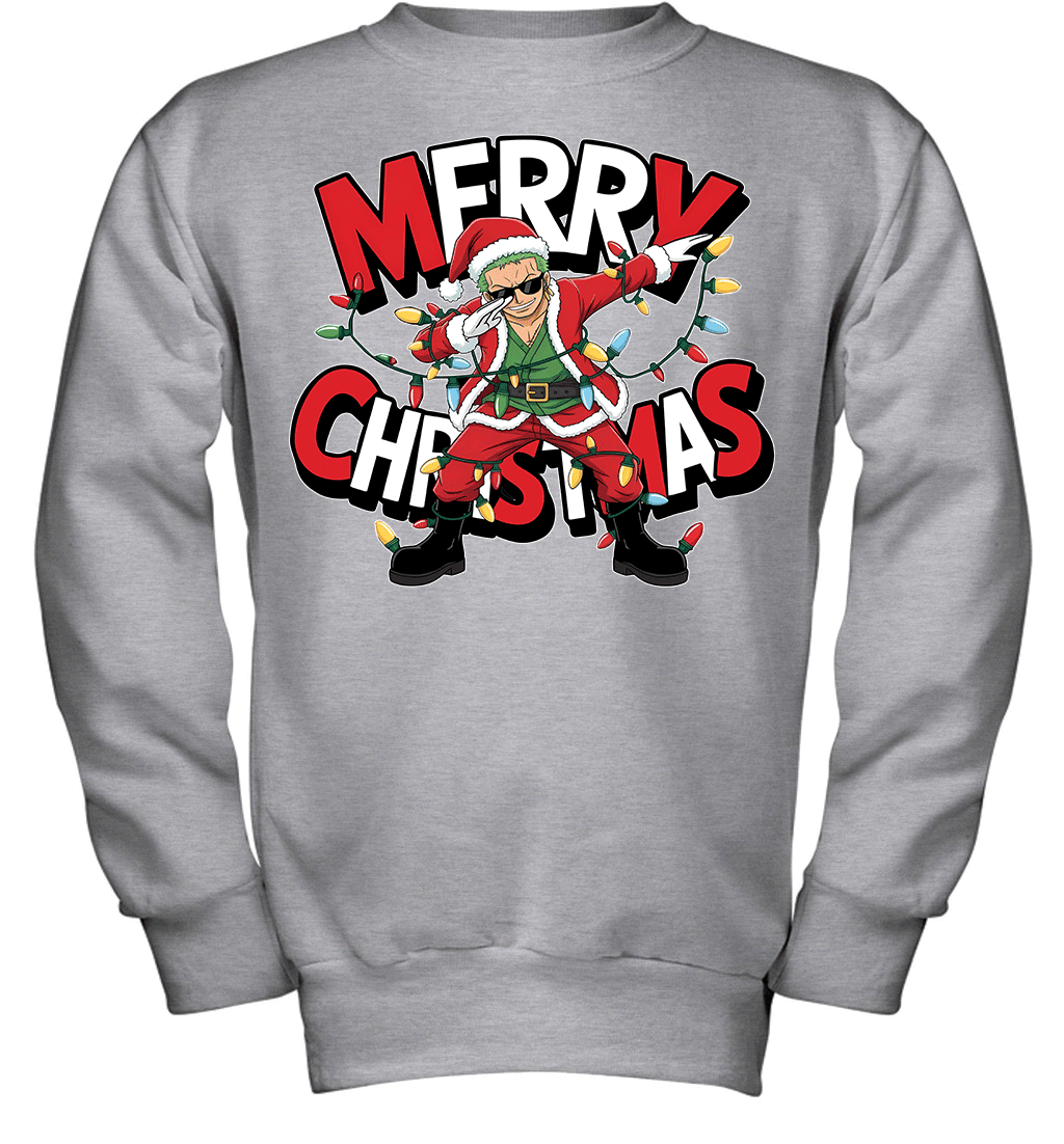 Santa Roronoa Zoro Chopper The Funniest Christmas Hero Graphic T-shirt