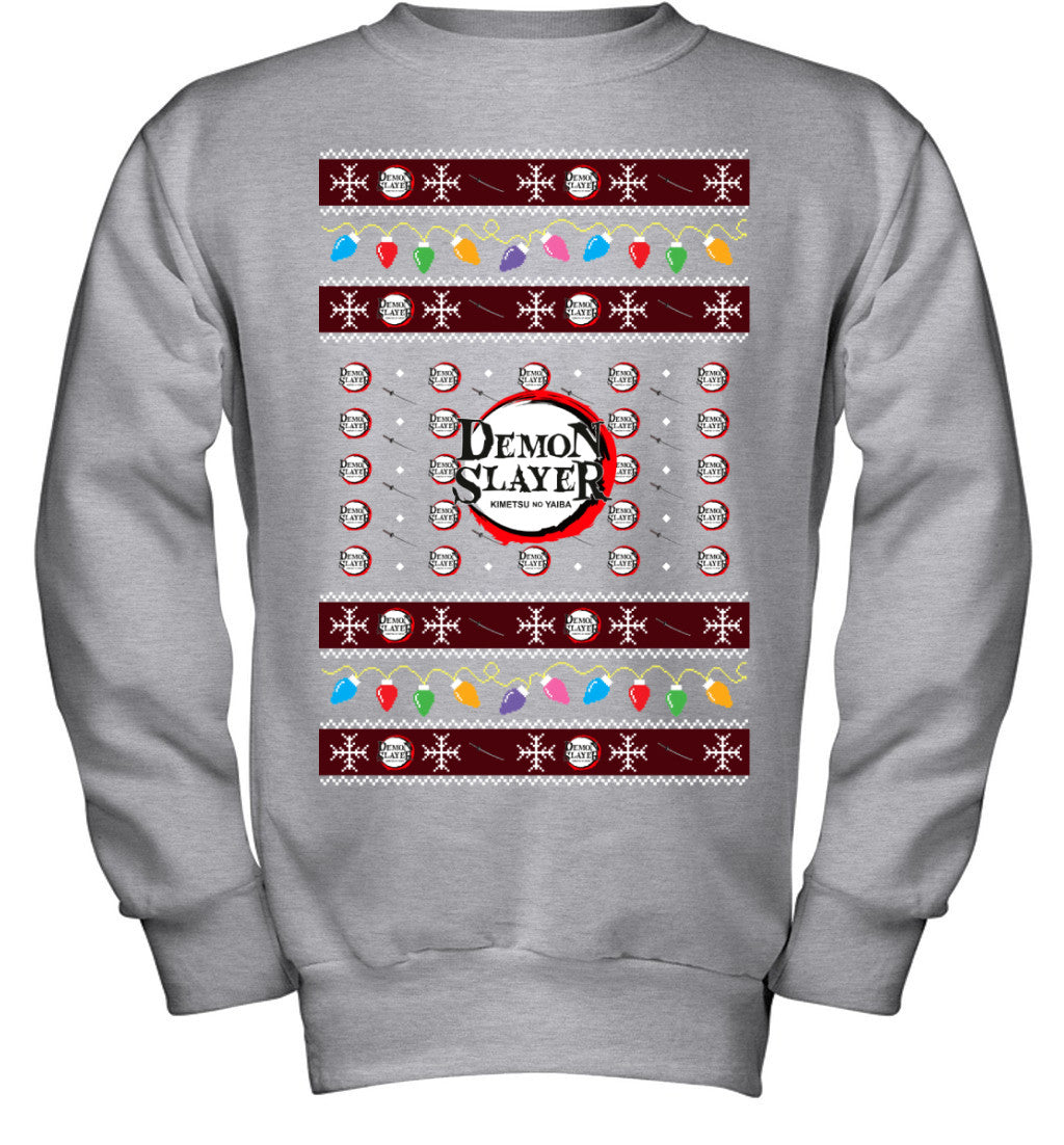 Demon Slayer Holiday Lights Ugly Christmas T-Shirt