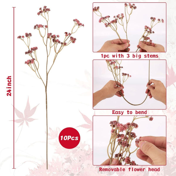 10 Pcs Artificial Baby’s Breath Flowers