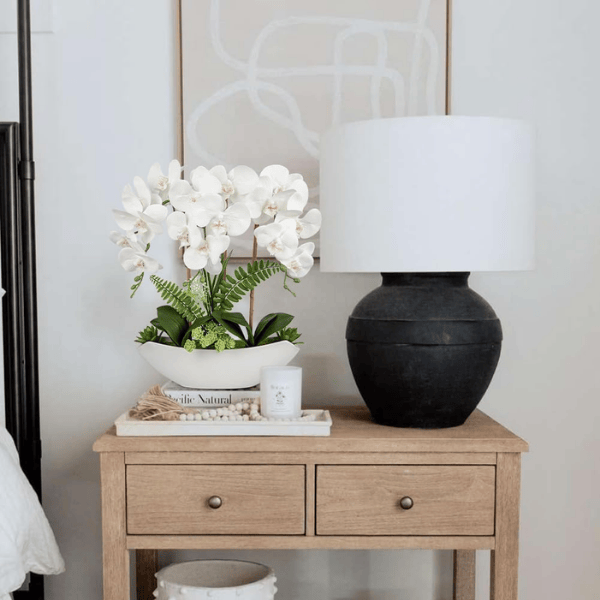 White Artificial Orchid Silk Flowers