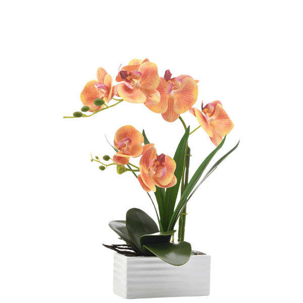 Artificial Orange Orchid Flowers