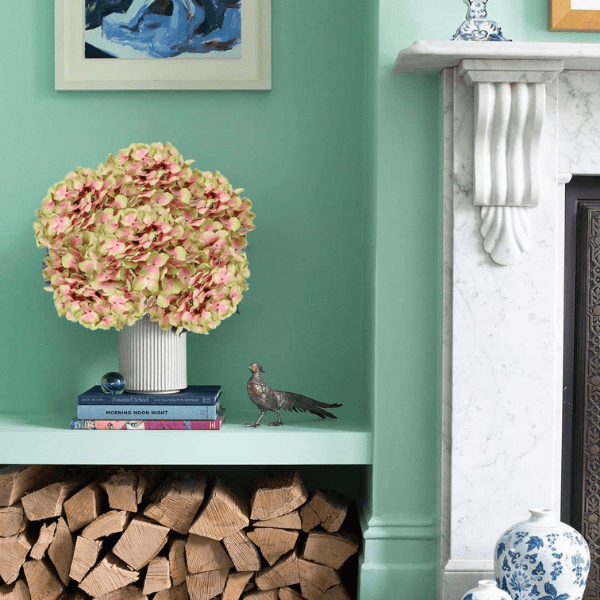 3Pcs Green Pink Artificial Hydrangea Flowers