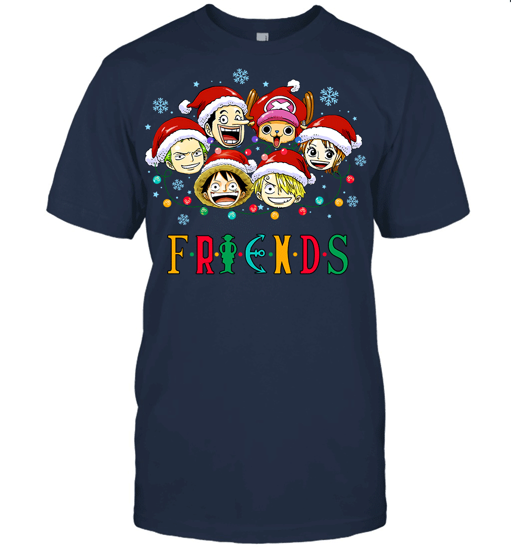 One Piece Christmas FRIENDS - Straw Hat Crew Holiday Edition Graphic T-shirt