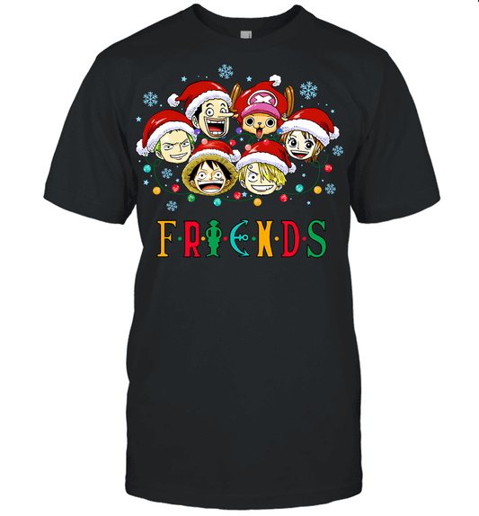 One Piece Christmas FRIENDS - Straw Hat Crew Holiday Edition Graphic T-shirt