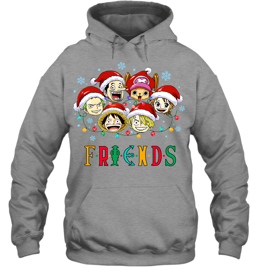 One Piece Christmas FRIENDS - Straw Hat Crew Holiday Edition Graphic T-shirt