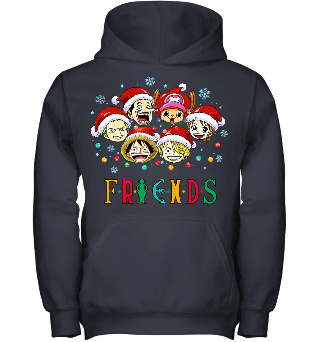 One Piece Christmas FRIENDS - Straw Hat Crew Holiday Edition Graphic T-shirt