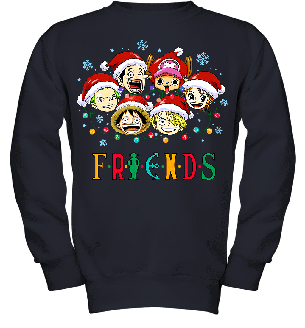 One Piece Christmas FRIENDS - Straw Hat Crew Holiday Edition Graphic T-shirt