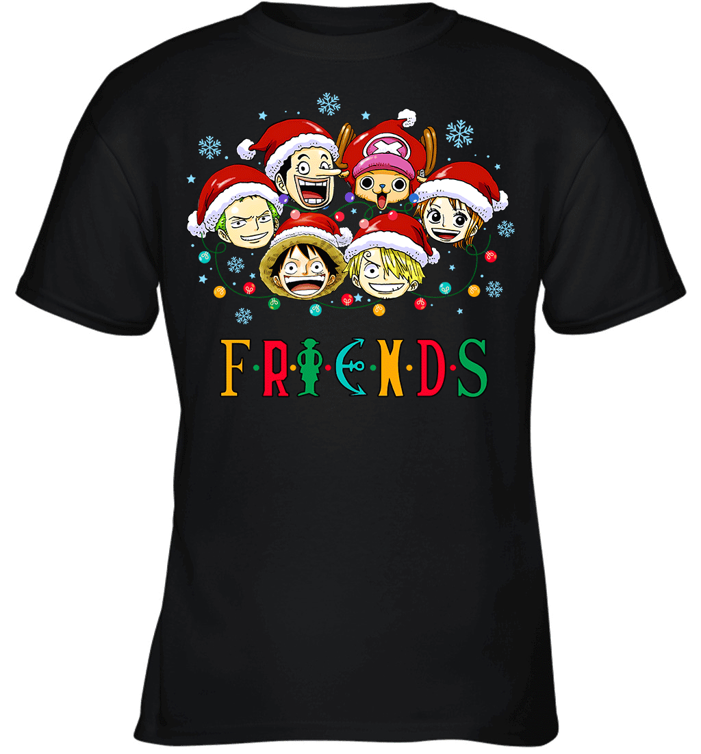 One Piece Christmas FRIENDS - Straw Hat Crew Holiday Edition Graphic T-shirt
