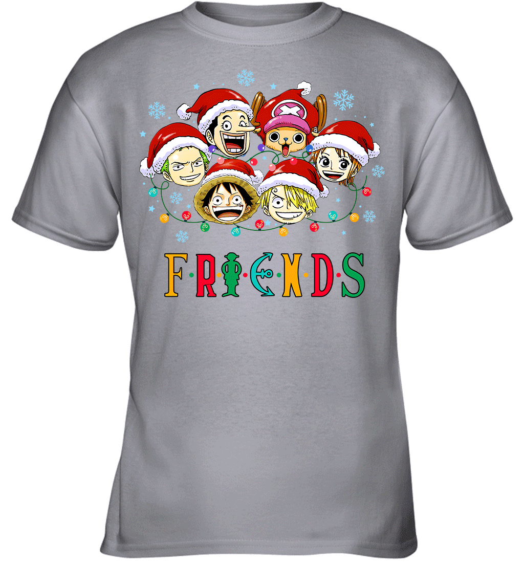 One Piece Christmas FRIENDS - Straw Hat Crew Holiday Edition Graphic T-shirt