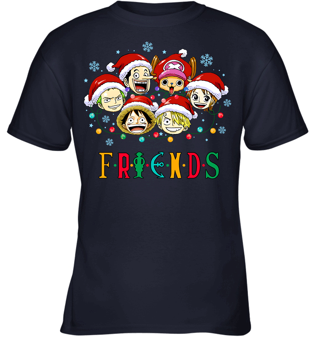 One Piece Christmas FRIENDS - Straw Hat Crew Holiday Edition Graphic T-shirt