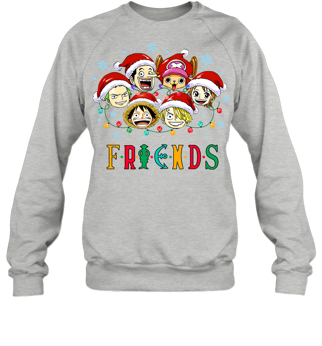 One Piece Christmas FRIENDS - Straw Hat Crew Holiday Edition Graphic T-shirt
