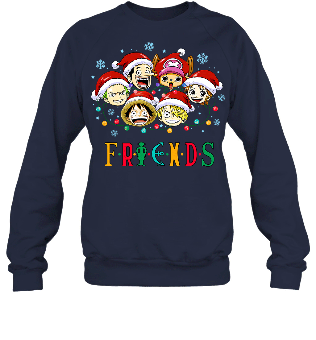 One Piece Christmas FRIENDS - Straw Hat Crew Holiday Edition Graphic T-shirt