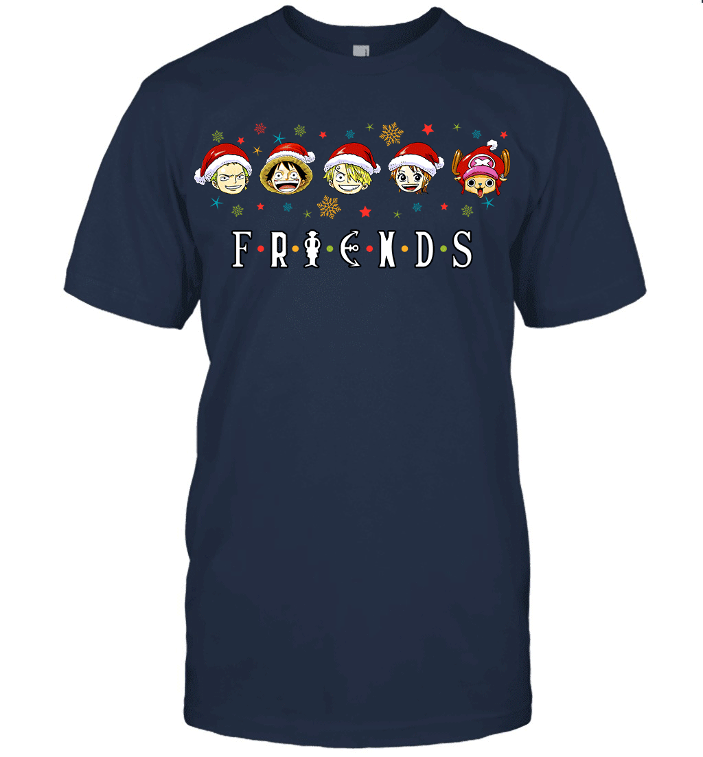 One Piece Christmas Characters FRIENDS - Straw Hat Crew Graphic T-shirt
