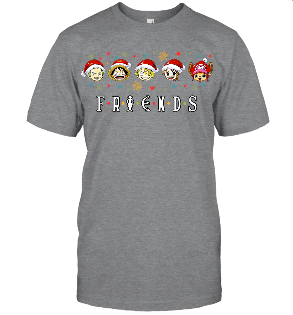 One Piece Christmas Characters FRIENDS - Straw Hat Crew Graphic T-shirt