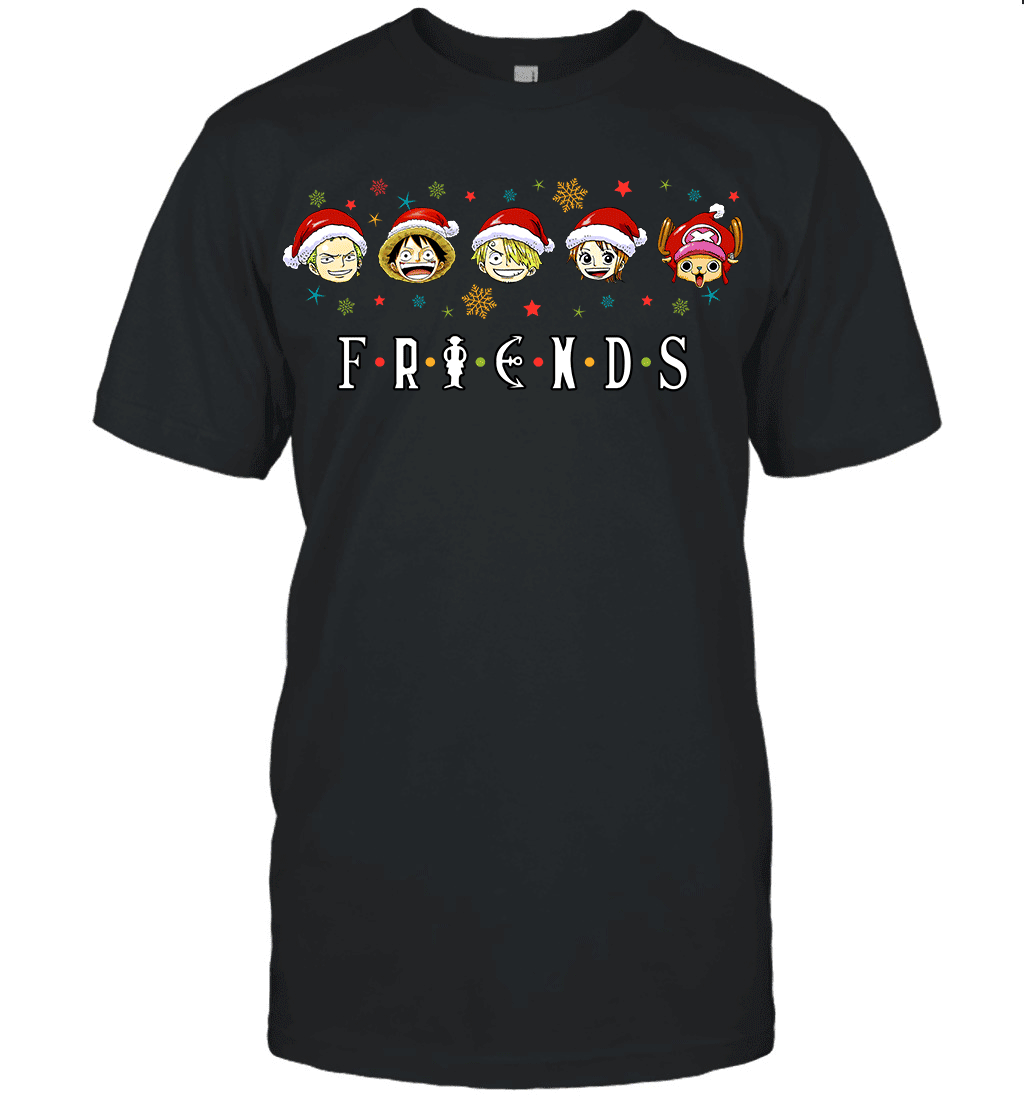 One Piece Christmas Characters FRIENDS - Straw Hat Crew Graphic T-shirt
