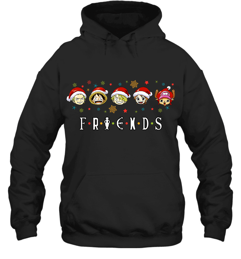 One Piece Christmas Characters FRIENDS - Straw Hat Crew Graphic T-shirt