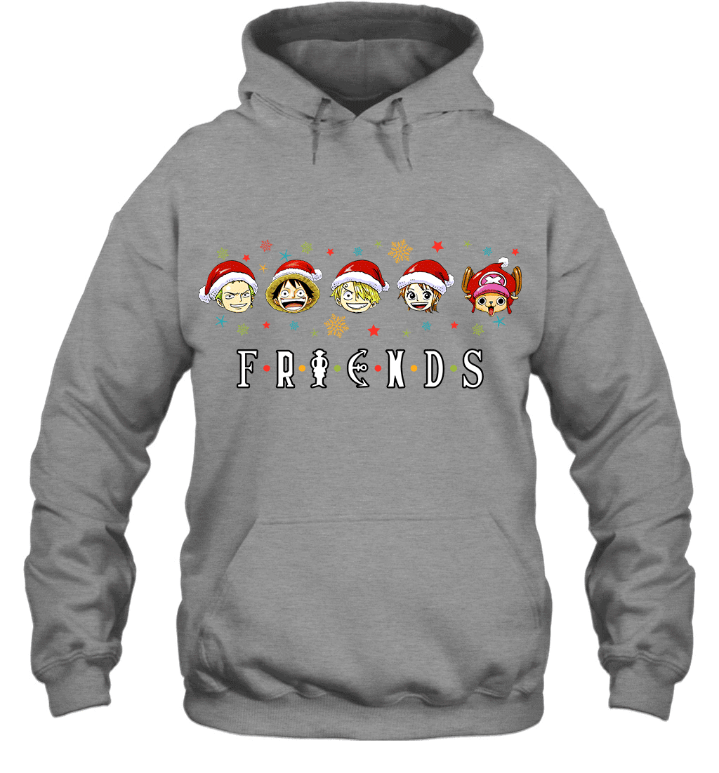 One Piece Christmas Characters FRIENDS - Straw Hat Crew Graphic T-shirt
