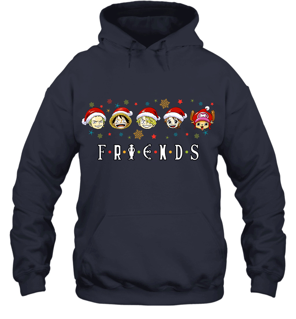 One Piece Christmas Characters FRIENDS - Straw Hat Crew Graphic T-shirt