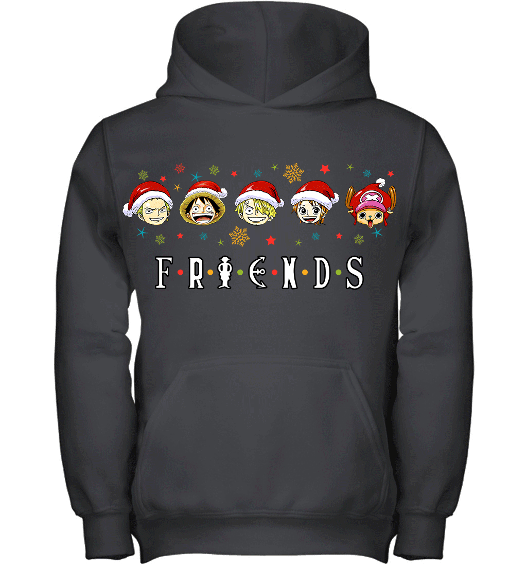 One Piece Christmas Characters FRIENDS - Straw Hat Crew Graphic T-shirt