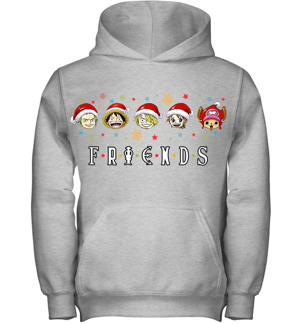 One Piece Christmas Characters FRIENDS - Straw Hat Crew Graphic T-shirt
