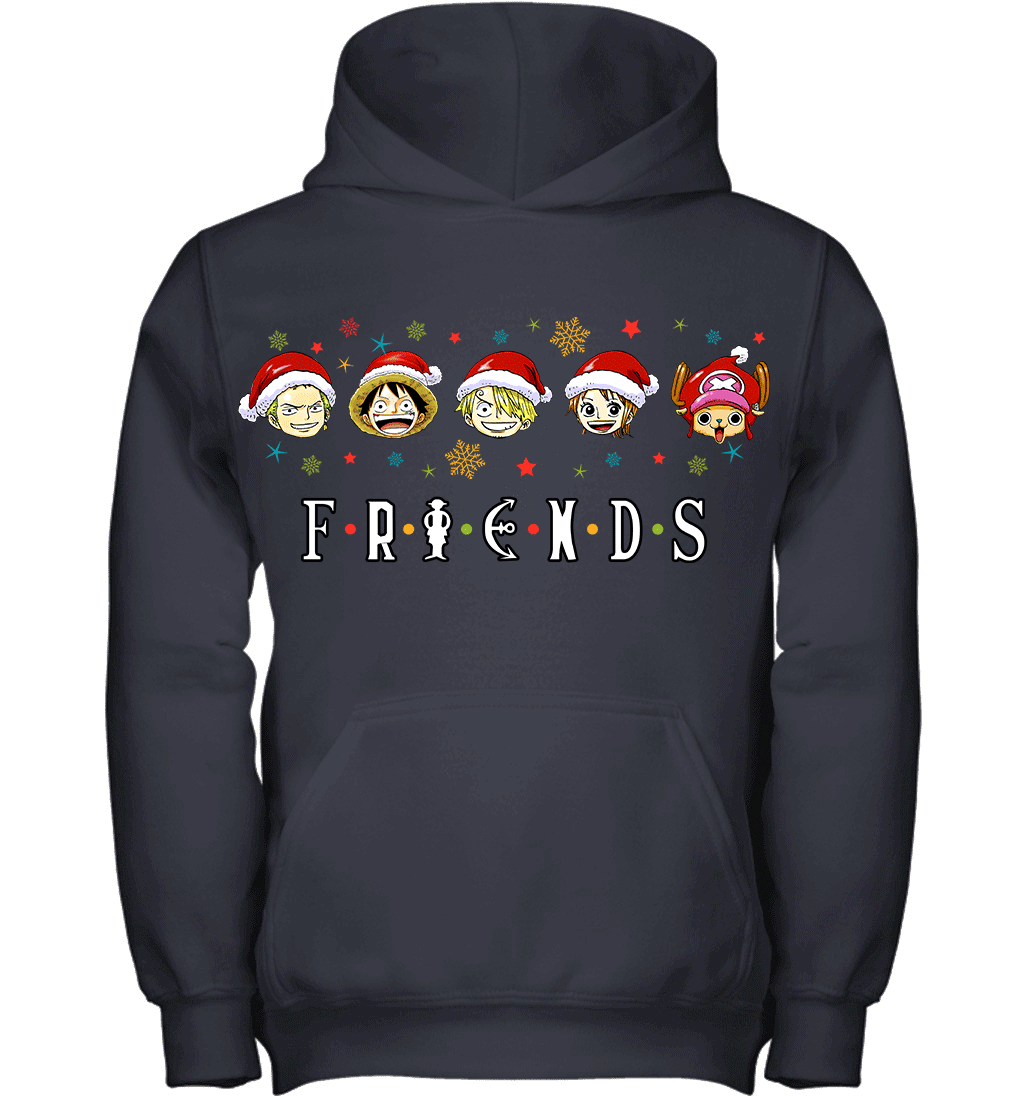 One Piece Christmas Characters FRIENDS - Straw Hat Crew Graphic T-shirt