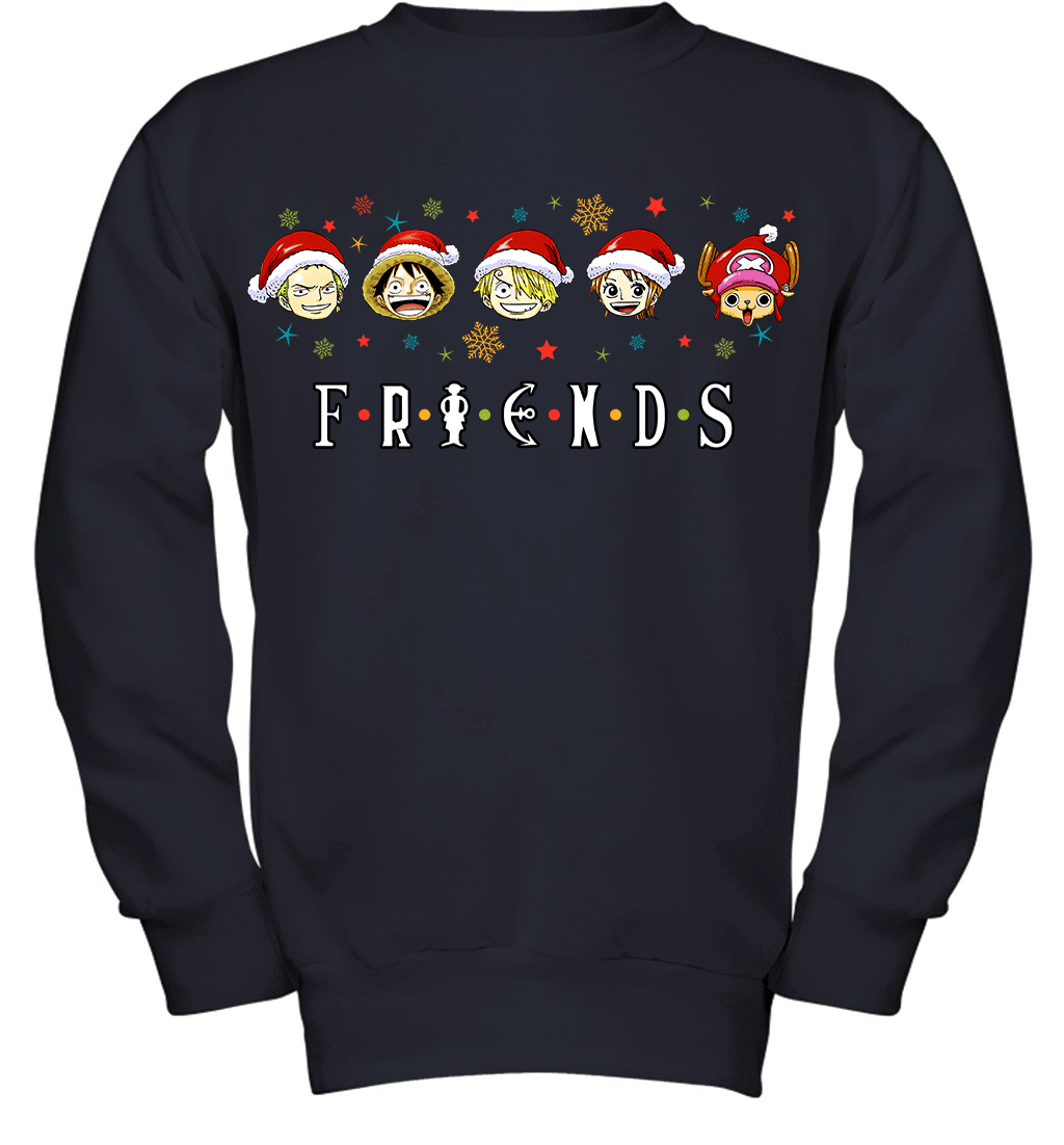 One Piece Christmas Characters FRIENDS - Straw Hat Crew Graphic T-shirt