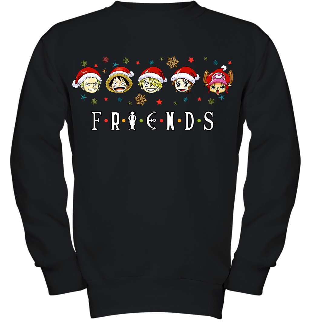 One Piece Christmas Characters FRIENDS - Straw Hat Crew Graphic T-shirt