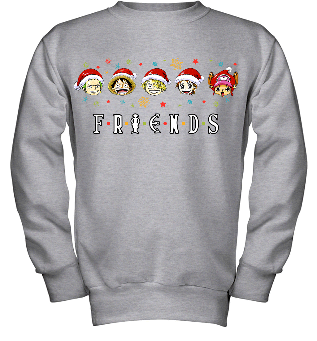 One Piece Christmas Characters FRIENDS - Straw Hat Crew Graphic T-shirt