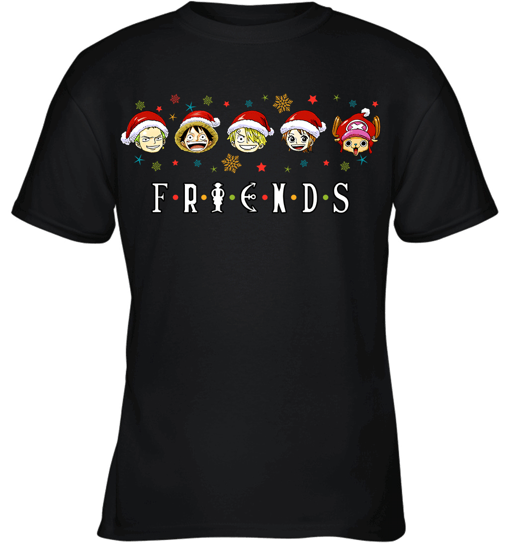 One Piece Christmas Characters FRIENDS - Straw Hat Crew Graphic T-shirt
