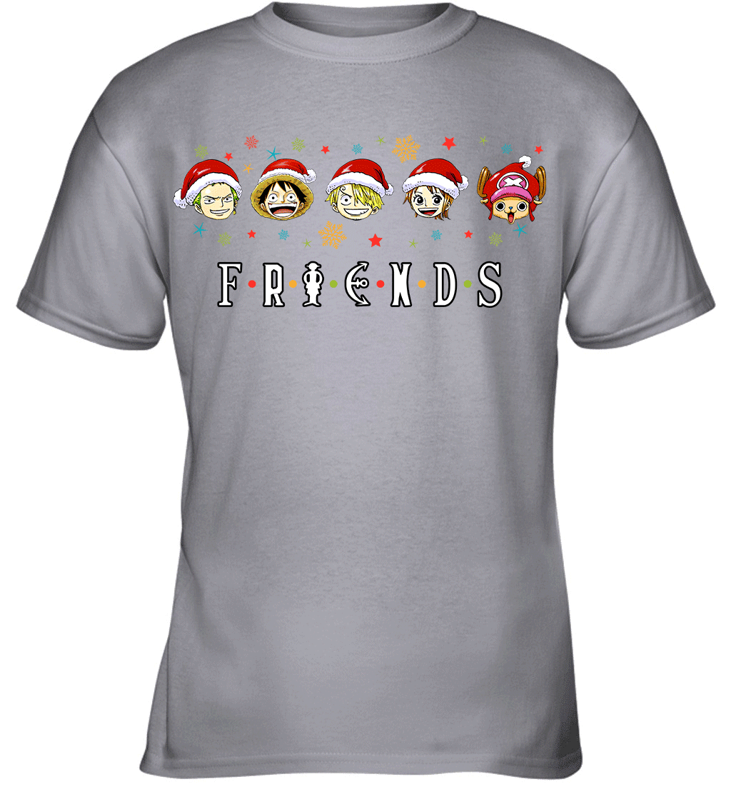 One Piece Christmas Characters FRIENDS - Straw Hat Crew Graphic T-shirt