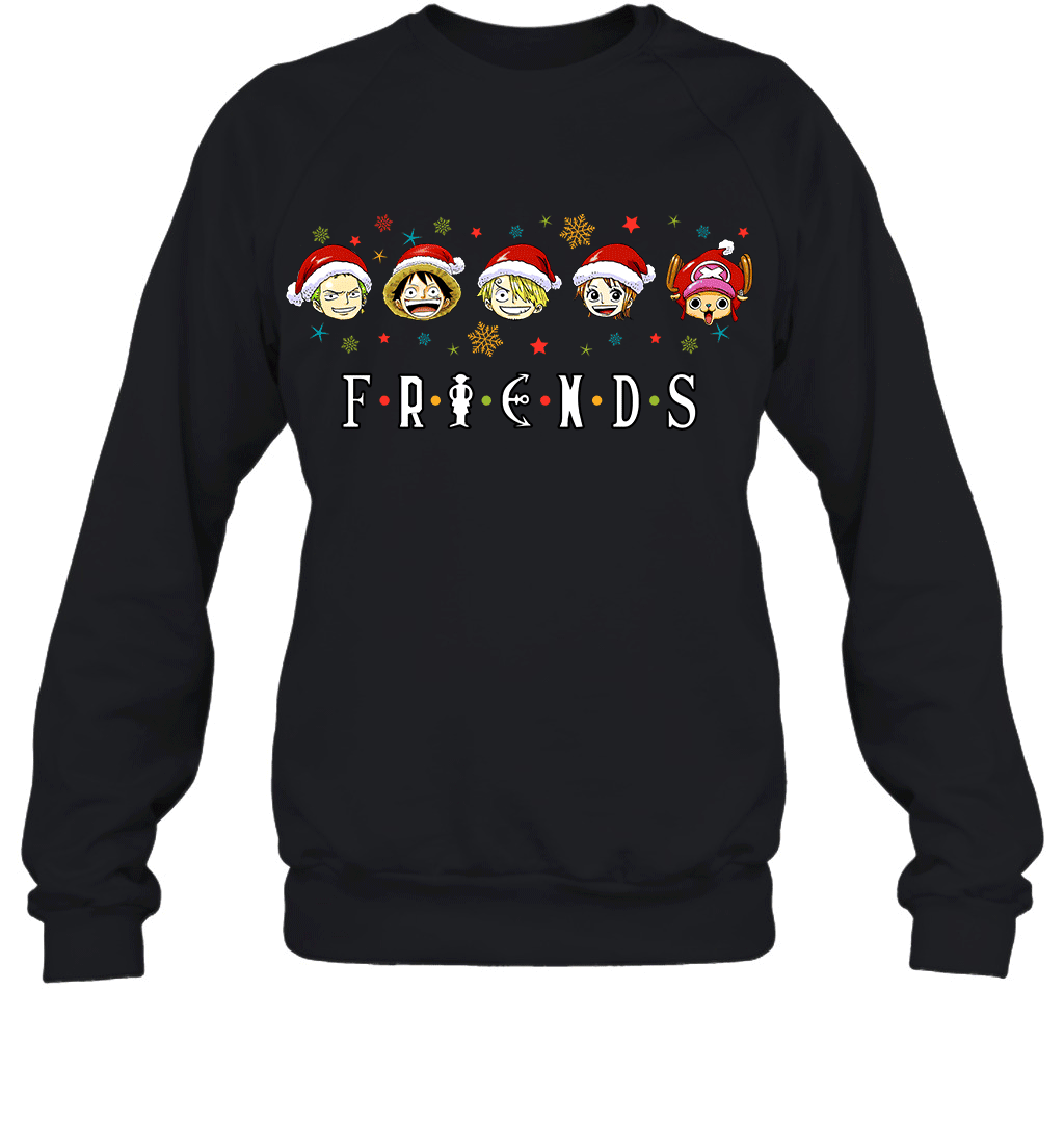 One Piece Christmas Characters FRIENDS - Straw Hat Crew Graphic T-shirt