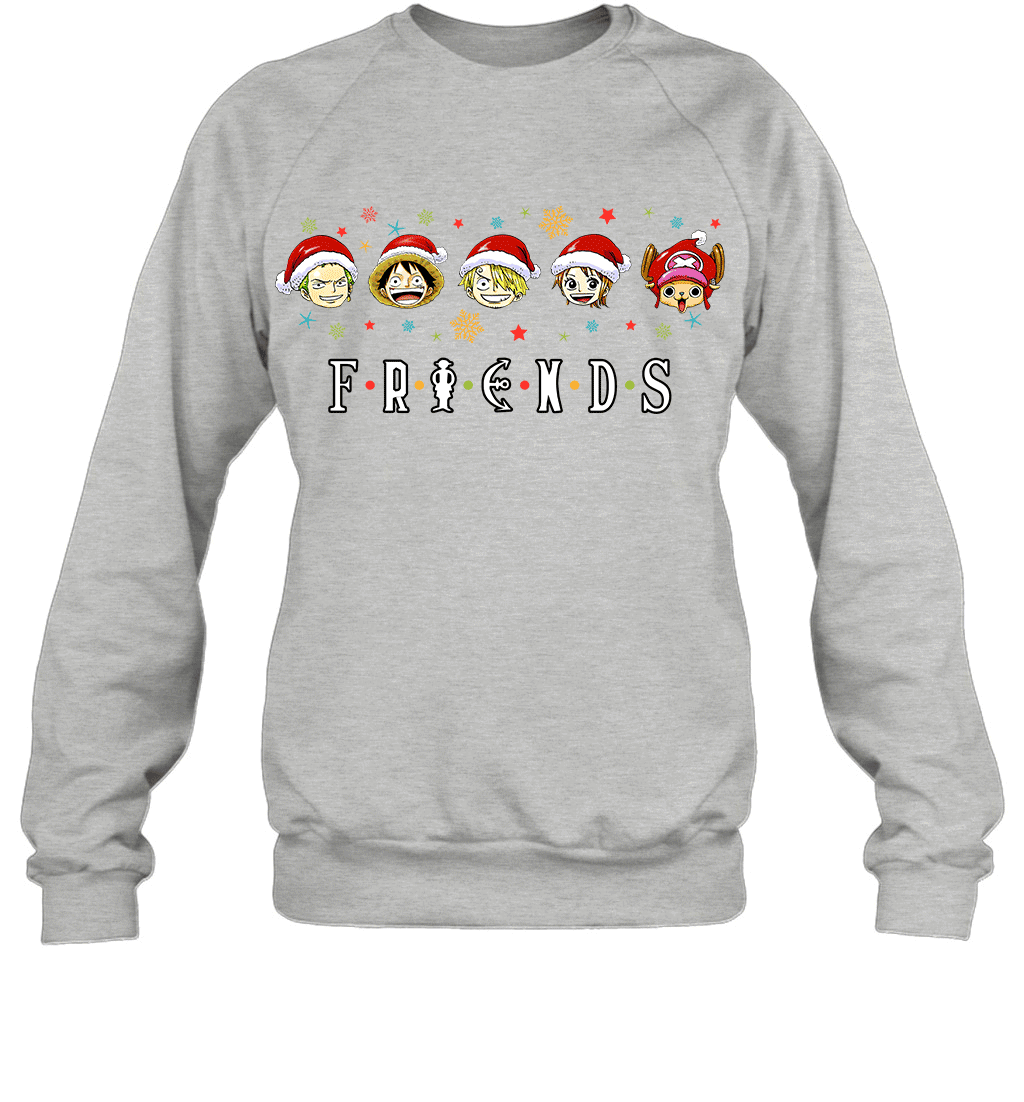 One Piece Christmas Characters FRIENDS - Straw Hat Crew Graphic T-shirt