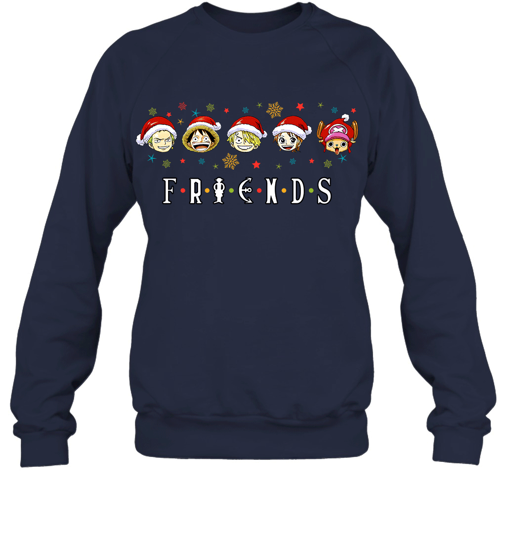 One Piece Christmas Characters FRIENDS - Straw Hat Crew Graphic T-shirt