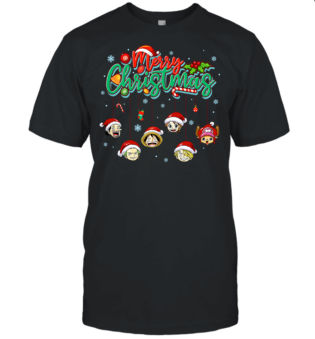 One Piece Christmas FRIENDS - Straw Hat Crew Holiday Graphic T-shirt