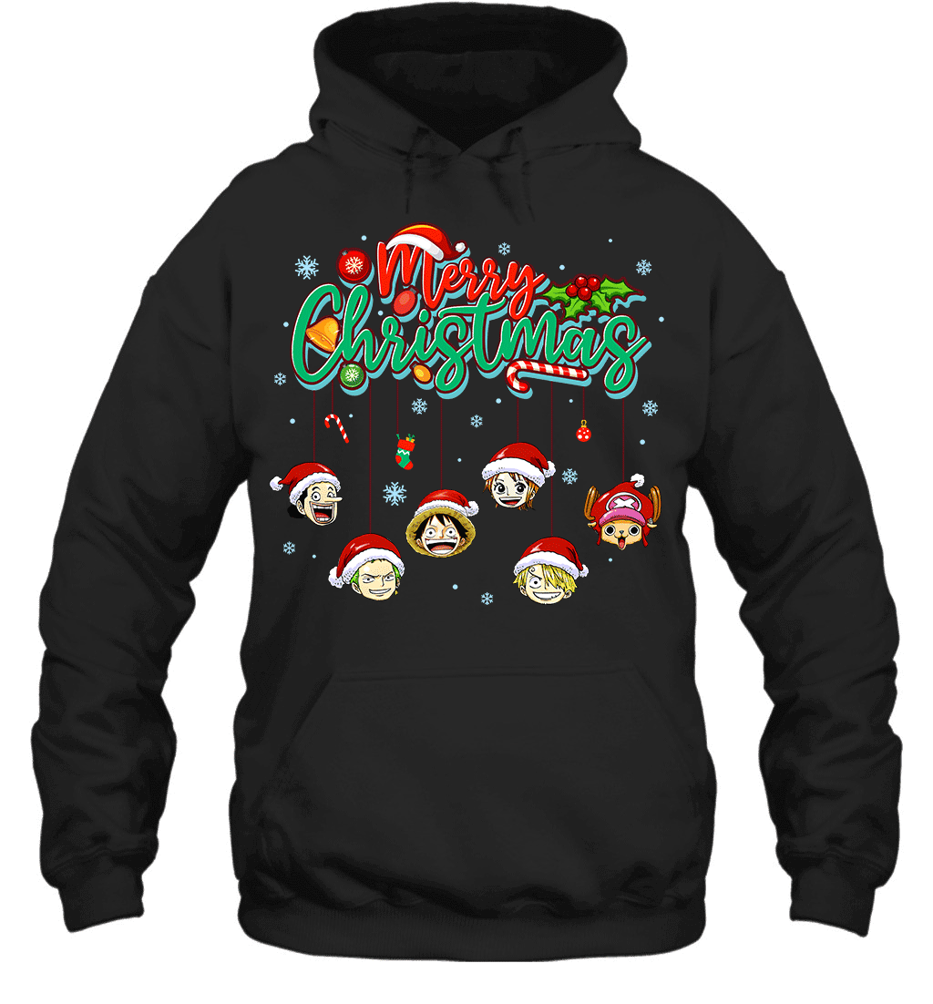 One Piece Christmas FRIENDS - Straw Hat Crew Holiday Graphic T-shirt