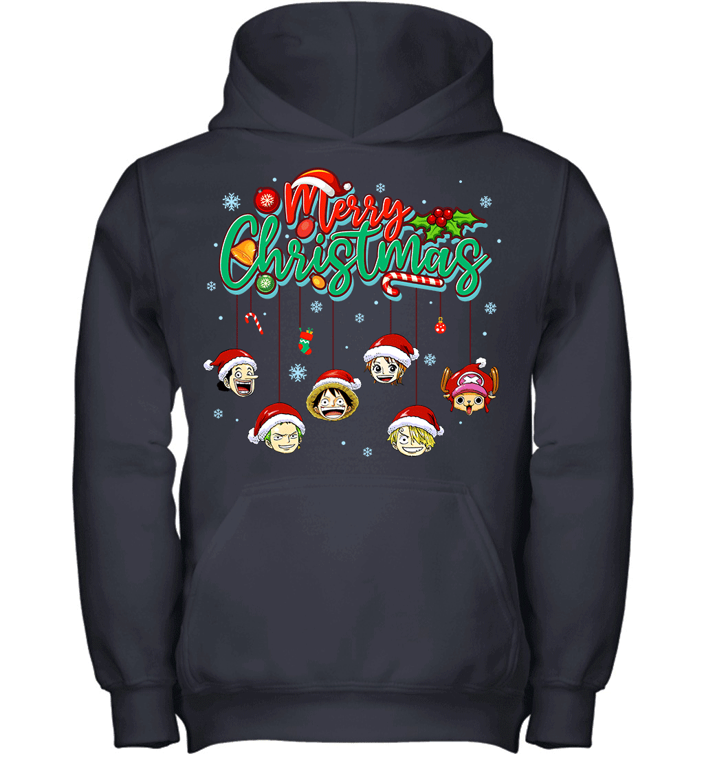 One Piece Christmas FRIENDS - Straw Hat Crew Holiday Graphic T-shirt