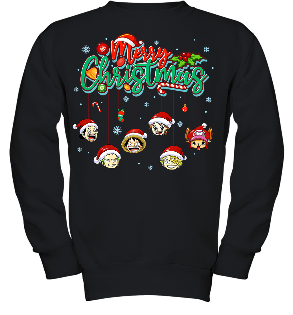 One Piece Christmas FRIENDS - Straw Hat Crew Holiday Graphic T-shirt