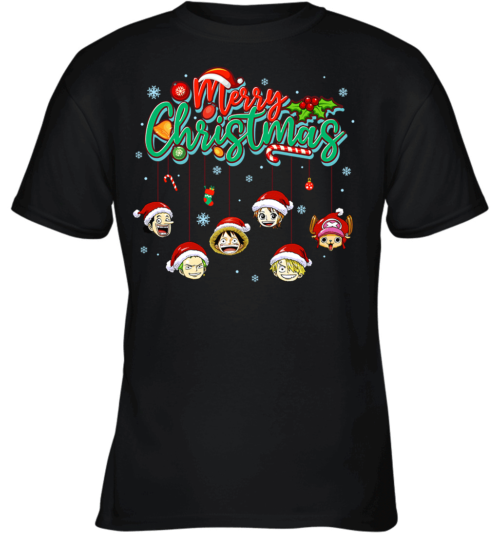 One Piece Christmas FRIENDS - Straw Hat Crew Holiday Graphic T-shirt