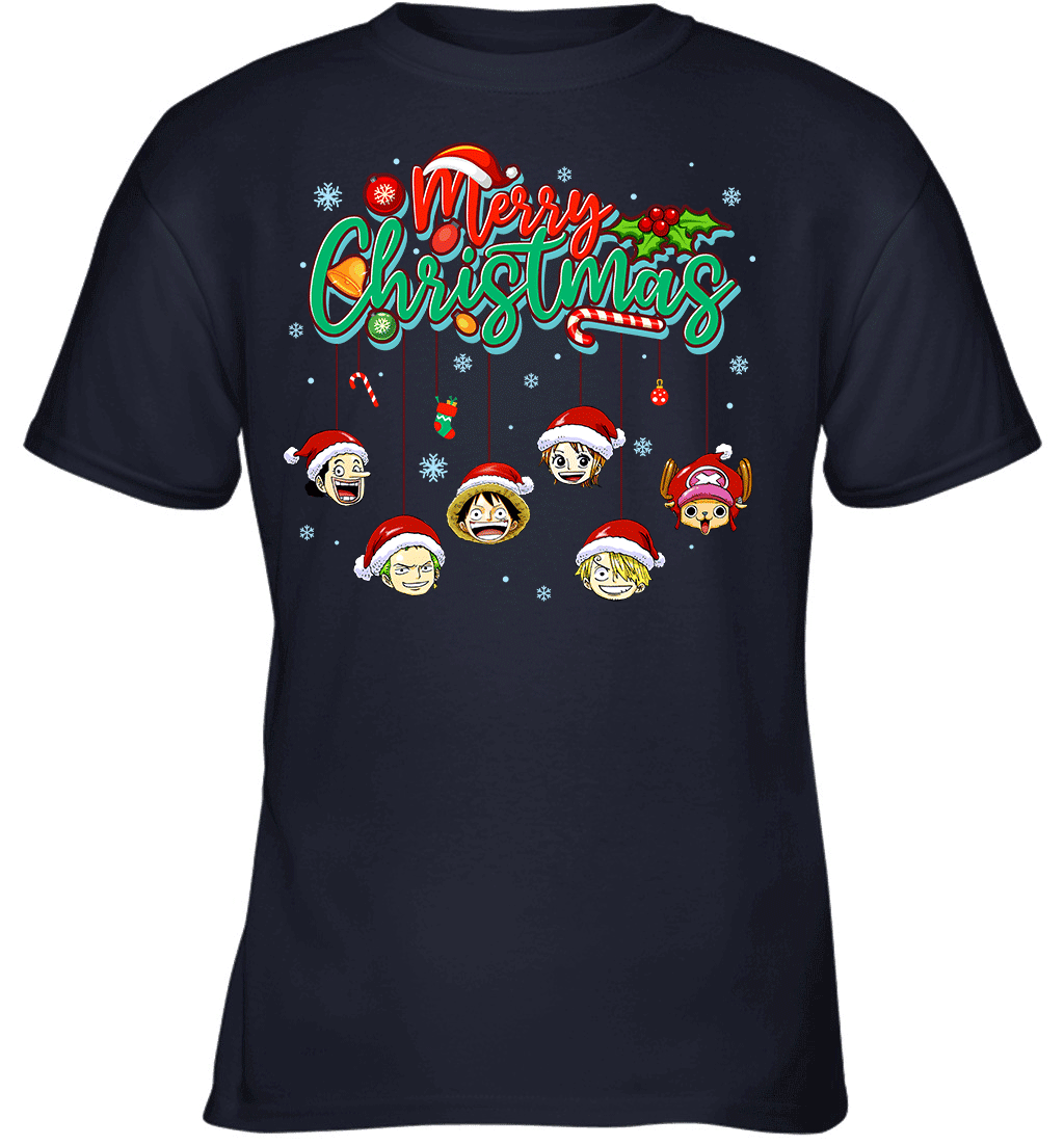 One Piece Christmas FRIENDS - Straw Hat Crew Holiday Graphic T-shirt