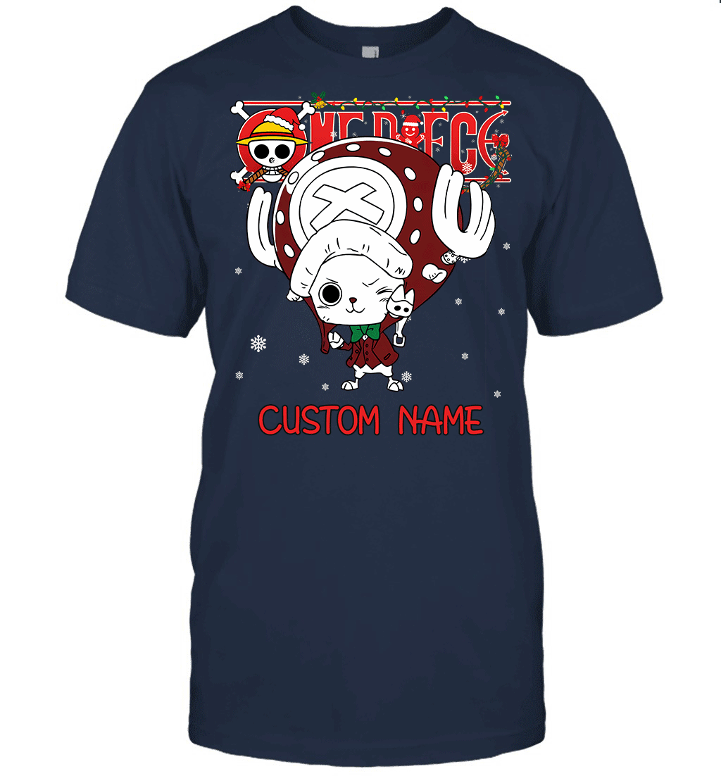 One Piece - Tony Tony Chopper Christmas Style Personalized Graphic T-shirt