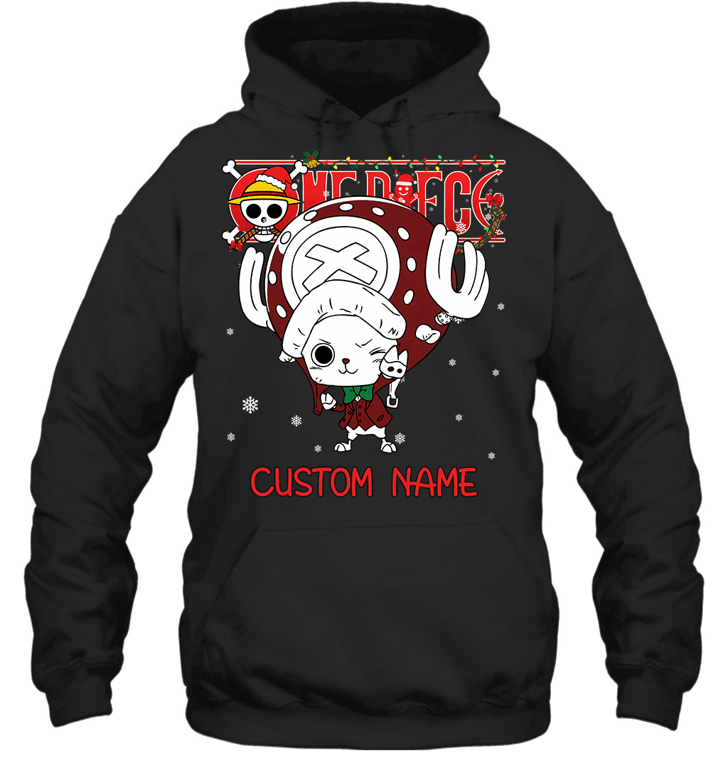 One Piece - Tony Tony Chopper Christmas Style Personalized Graphic T-shirt