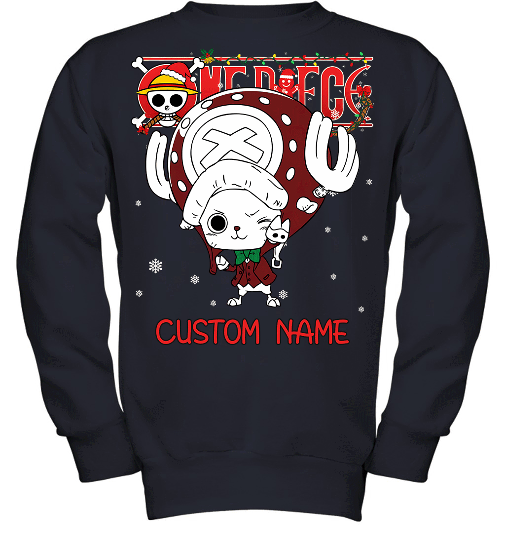 One Piece - Tony Tony Chopper Christmas Style Personalized Graphic T-shirt
